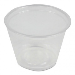 Boardwalk Souffle/Portion Cups, 1 oz, Polypropylene, Clear, 20 Cups/Sleeve, 125 Sleeves/Carton (PRTN1TS)