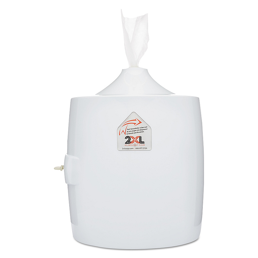 2XL Contemporary Wall Mount Wipe Dispenser, 11 x 11 x 13, White (TXLL82)