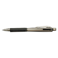 Pentel Wow! Pencils, 0.7 mm, HB (#2), Black Lead, Black Barrel, Dozen (PENAL407A)