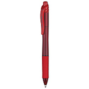 Pentel EnerGel-X Gel Pen, Retractable, Bold 1 mm, Red Ink, Translucent Red/Red Barrel, Dozen (PENBL110B)