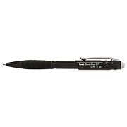 Pentel Twist-Erase GT Pencils, 0.5 mm, HB (#2), Black Lead, Black Barrel (PENQE205A)