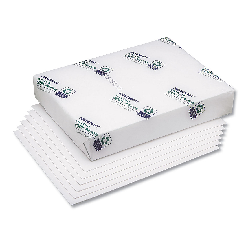 AbilityOne 7530002900618, SKILCRAFT Bond Paper, 92 Bright, 20 lb Bond Weight, 8.5 x 14, White, 500 Sheets/Ream, 10 Reams/Carton