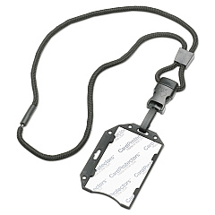 AbilityOne 8455016660466, SKILCRAFT Smart Card Holder with Lanyard, Black, 2 1/2" x 3 4/5", 1 Dozen