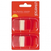 Universal Page Flags, Red, 50 Flags/Dispenser, 2 Dispensers/Pack (99001)