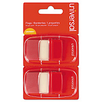 Universal Page Flags, Red, 50 Flags/Dispenser, 2 Dispensers/Pack (UNV99001)