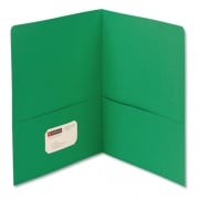 Smead Two-Pocket Folder, Textured Paper, 100-Sheet Capacity, 11 x 8.5, Green, 25/Box (87855)