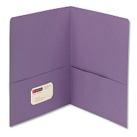 Smead Two-Pocket Folder, Textured Paper, 100-Sheet Capacity, 11 x 8.5, Lavender, 25/Box (SMD87865)