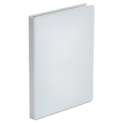 Universal Economy Round Ring View Binder, 3 Rings, 0.5" Capacity, 11 x 8.5, White (UNV20952)