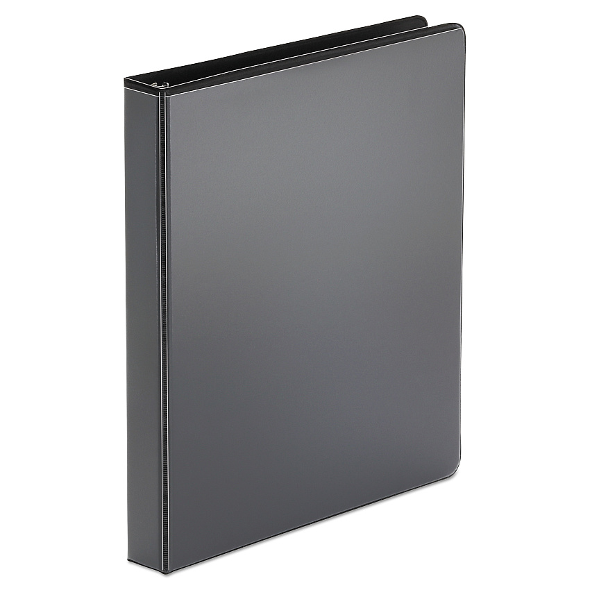 Universal Economy Round Ring View Binder, 3 Rings, 1" Capacity, 11 x 8.5, Black (UNV20961)