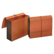 Universal Extra Wide Expanding Wallets, 5.25" Expansion, 1 Section, Elastic Cord Closure, Letter Size, Redrope (13090)