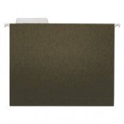Universal Hanging File Folders, Letter Size, 1/3-Cut Tabs, Standard Green, 25/Box (14113)