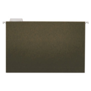 Universal Hanging File Folders, Legal Size, 1/5-Cut Tabs, Standard Green, 25/Box (14215)