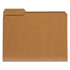 Universal Reinforced Kraft Top Tab File Folders, 1/3-Cut Tabs: Assorted, Letter Size, 0.75" Expansion, Brown, 100/Box (UNV16133)