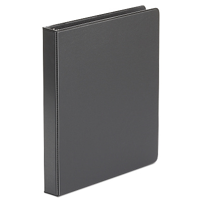 Universal Economy Non-View Round Ring Binder, 3 Rings, 1" Capacity, 11 x 8.5, Black (UNV31401)