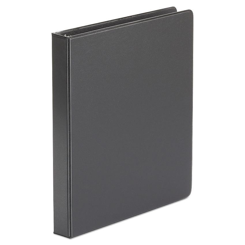 Universal Economy Non-View Round Ring Binder, 3 Rings, 1" Capacity, 11 x 8.5, Black (UNV31401)