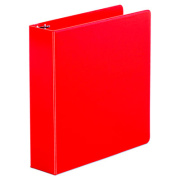 Universal Economy Non-View Round Ring Binder, 3 Rings, 2" Capacity, 11 x 8.5, Red (34403)