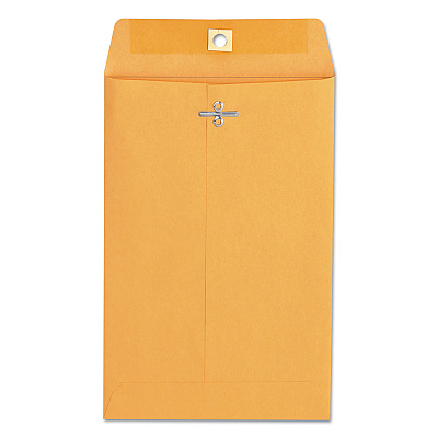 Universal Kraft Clasp Envelope, #55, Square Flap, Clasp/Gummed Closure, 6 x 9, Brown Kraft, 100/Box (UNV35260)