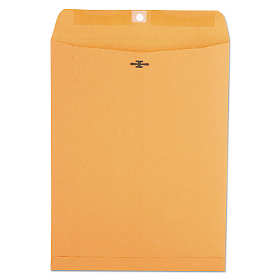 Universal Kraft Clasp Envelope, #93, Square Flap, Clasp/Gummed Closure, 9.5 x 12.5, Brown Kraft, 100/Box (UNV35265)