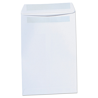 Universal Self-Stick Open End Catalog Envelope, #1, Square Flap, Self-Adhesive Closure, 6 x 9, White, 100/Box (UNV42100)