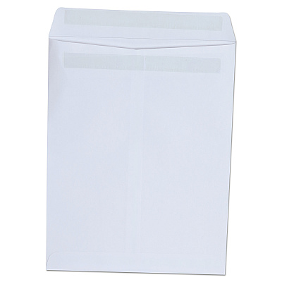 Universal Self-Stick Open End Catalog Envelope, #10 1/2, Square Flap, Self-Adhesive Closure, 9 x 12, White, 100/Box (UNV42101)
