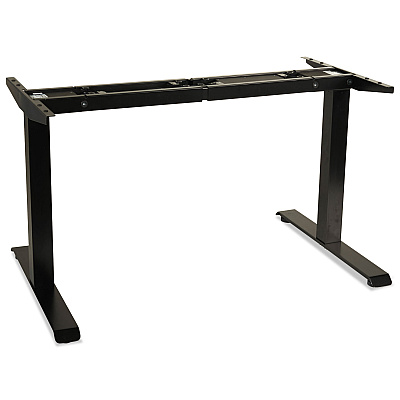 Alera AdaptivErgo Sit-Stand Two-Stage Electric Height-Adjustable Table Base, 48.06" x 24.35" x 27.5" to 47.2", Black (ALEHT2SSB)