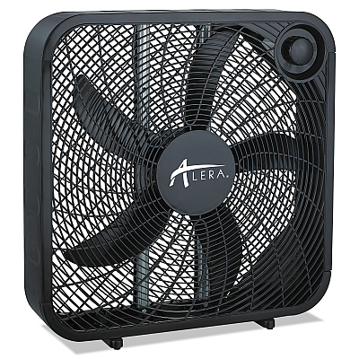 Alera 3-Speed Box Fan, Black (ALEFANBX20B)