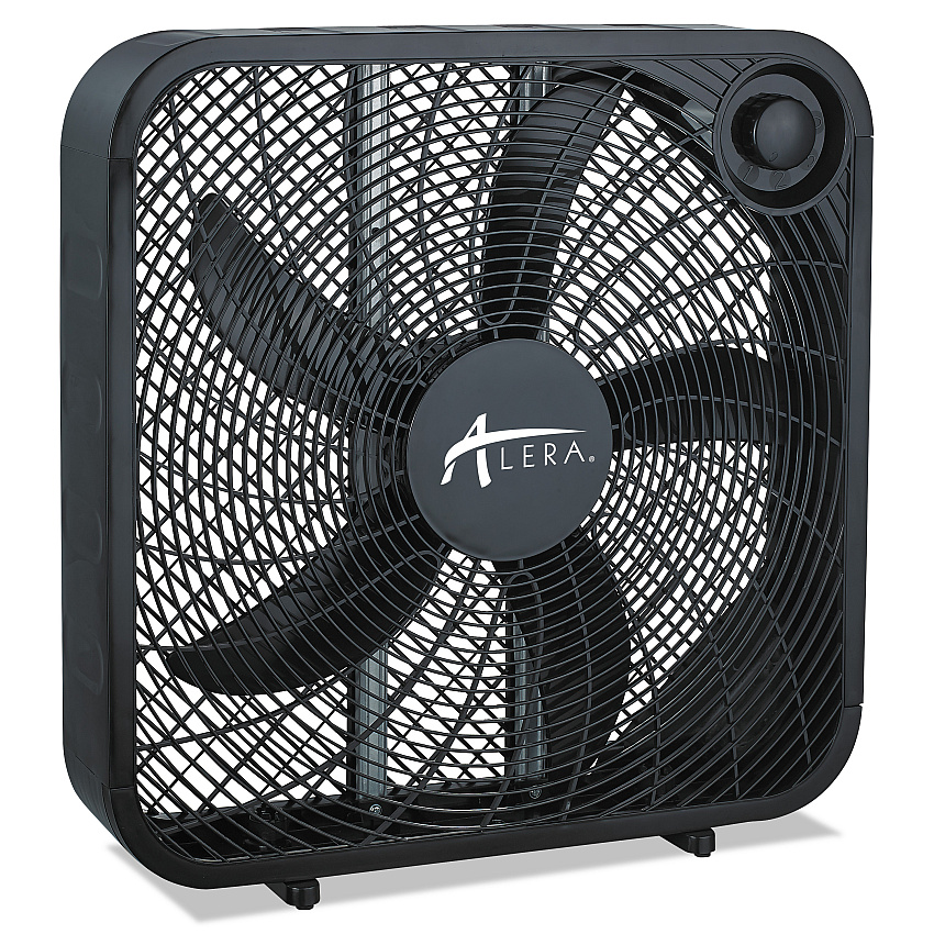 Alera 3-Speed Box Fan, Black (ALEFANBX20B)