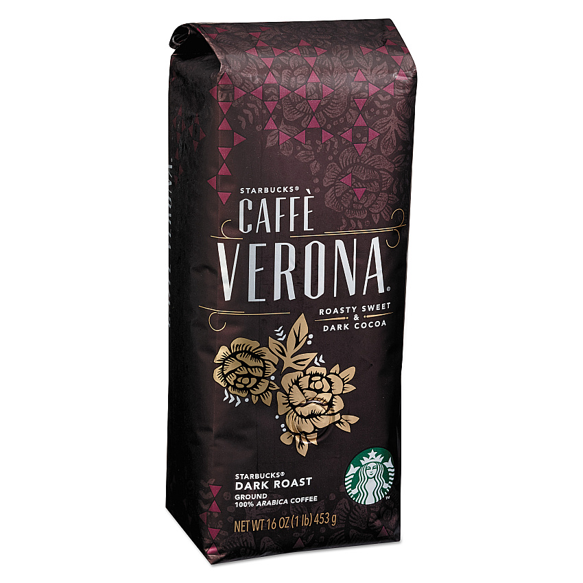 Starbucks Coffee, Caffe Verona, Ground, 1lb Bag (SBK11018131)