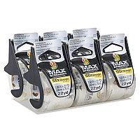 Duck MAX Packaging Tape with Dispenser, 1.5" Core, 1.88" x 22 yds, Crystal Clear, 6/Box (DUC284983)