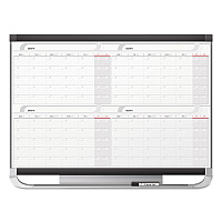 Quartet Prestige 2 Magnetic Total Erase Four-Month Calendar, 36 x 24, White Surface, Graphite Fiberboard/Plastic Frame (QRT4MCP23P2)
