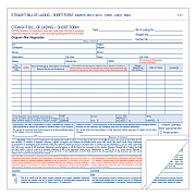 TOPS Hazardous Material Short Form, Three-Part Carbonless, 7 x 8.5, 250 Forms Total (TOPL3841)