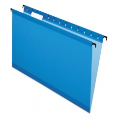 Pendaflex SureHook Hanging Folders, Legal Size, 1/5-Cut Tabs, Blue, 20/Box (615315BLU)