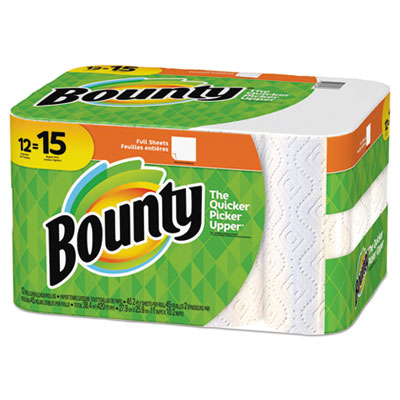 Bounty Kitchen Roll Paper Towels, 2-Ply, White, 45 Sheets/roll, 12 Rolls/carton (PGC74697)