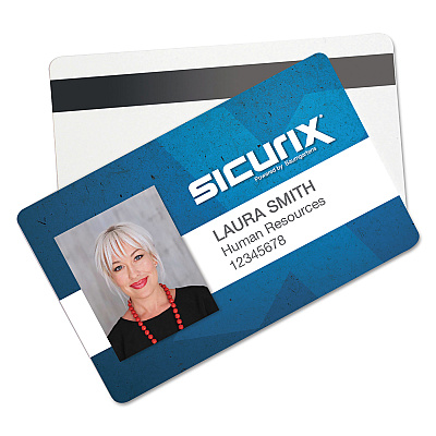 SICURIX Blank ID Card with Magnetic Strip, 2 1/8 x 3 3/8, White, 100/Pack (BAU80340)