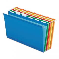 Pendaflex Ready-Tab Colored Reinforced Hanging Folders, Legal Size, 1/6-Cut Tabs, Assorted Colors, 25/Box (42593)