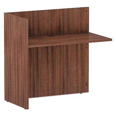 Alera Valencia Series Reversible Reception Return, 44.13w x 23.63d x 41.5h, Modern Walnut (ALEVA324424WA)