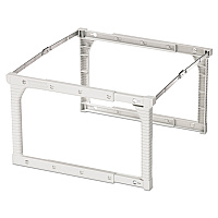 Pendaflex Plastic Snap-Together Hanging Folder Frame, Legal/Letter Size, 18" to 27" Long, White/Silver Accents, 4/Box (PFX04444)