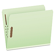 Pendaflex Heavy-Duty Pressboard Folders with Embossed Fasteners, Straight Tabs, 2" Expansion, 2 Fasteners, Letter Size, Green, 25/Box (PFX17180)