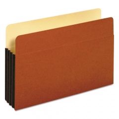 Pendaflex File Pocket with Tyvek, 3.5" Expansion, Legal Size, Redrope, 10/Box (64264)
