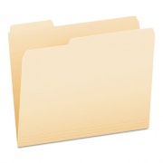 Pendaflex Manila File Folders, 1/3-Cut Tabs: Left Position, Letter Size, 0.75" Expansion, Manila, 100/Box (752131)