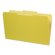 Pendaflex Interior File Folders, 1/3-Cut Tabs: Assorted, Legal Size, Yellow, 100/Box (435013YEL)