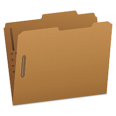 Pendaflex Kraft Fastener Folders, 2/5-Cut Tabs, 2 Fasteners, Letter Size, Kraft Exterior, 50/Box (PFXFK213)