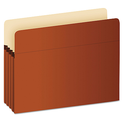 Pendaflex Pocket File, 5.25" Expansion, Legal Size, Red Fiber (PFXS36G)