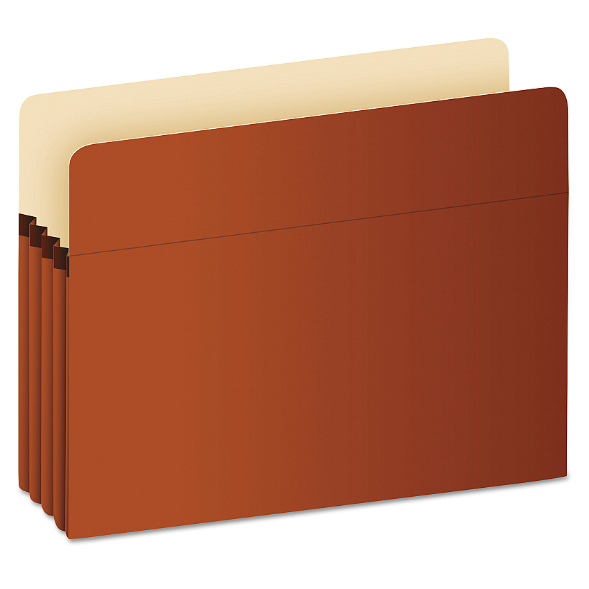 Pendaflex Pocket File, 5.25" Expansion, Legal Size, Red Fiber (PFXS36G)