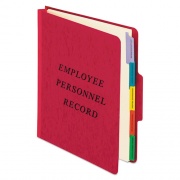 Pendaflex Vertical-Style Personnel Folders, 2" Expansion, 5 Dividers, 2 Fasteners, Letter Size, Red Exterior (SER1ER)