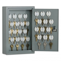 AbilityOne 7125011515435 SKILCRAFT Locking Key Cabinet, 30-Key, Steel, Gray, 8 x 2.63 x 12.25