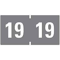 Smead Yearly End Tab File Folder Labels, 19, 0.75 x 1.5, Gray, 500/Roll (SMD68319)