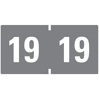 Smead Yearly End Tab File Folder Labels, 19, 0.75 x 1.5, Gray, 500/Roll (SMD68319)