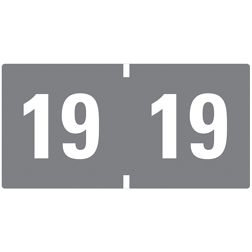 Smead Yearly End Tab File Folder Labels, 19, 0.75 x 1.5, Gray, 500/Roll (SMD68319)