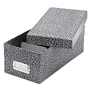Oxford Reinforced Board Card File, Lift-Off Cover, Holds 1,200 3 x 5 Cards, 5.13 x 11 x 3.63, Black/White (OXF40588)